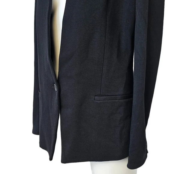 Helmut Lang Womens Long Sleeve One Button Classic Blazer Size Medium  Black - Picture 7 of 12